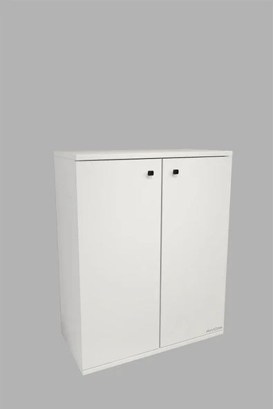 Anna 2 Kapaklı Çok Amaçlı Dolap Dekoratif Kiler Dolabı Erzak Dolabı Beyaz - 6