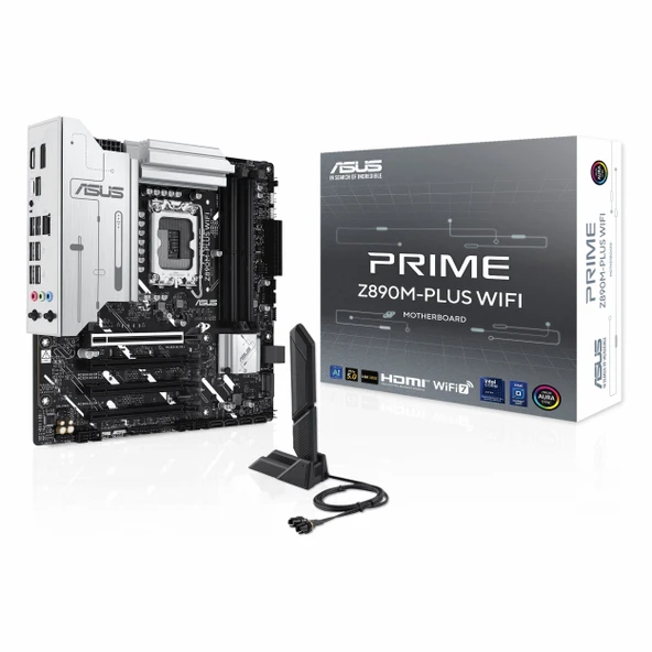 Asus Prime Z890M-Plus WiFi DDR5 (8666MHz)OC M.2 HDMI/DP/USB-C PCIe 5.0 1851P mATX Anakart ürün görseli 1
