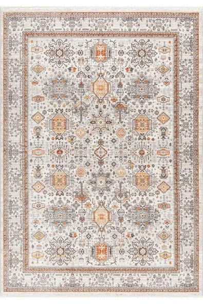 Pastel Halı Discovery 1490A Kemik Sarı Salon Oturma Yatak Odası Halısı