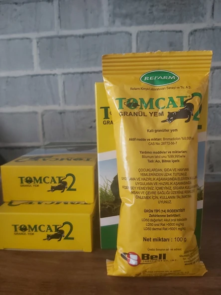 TOMCAT2 100gr Granüll Pellet Fare Sıçan Yemi Zehiri İlacı - 2