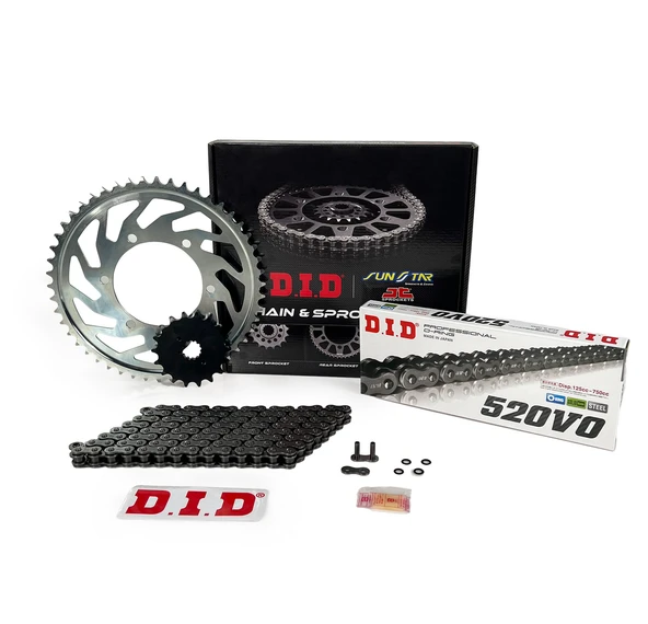 ZİNCİR DİŞLİ SETİ HONDA CB R 250cc ZİNCİR: DID-520 ORING-108 ÖN DİŞLİ : SUNSTAR 14T ARKA DİŞLİ: JT 36T 2022-2024 ürün görseli