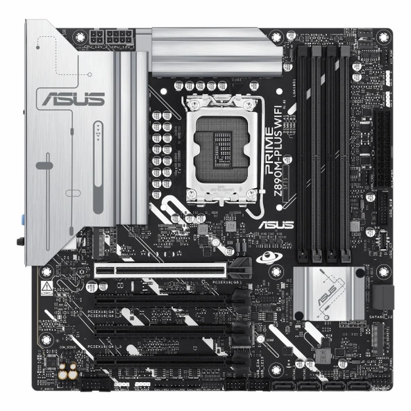 Asus Prime Z890M-Plus WiFi DDR5 (8666MHz)OC M.2 HDMI/DP/USB-C PCIe 5.0 1851P mATX Anakart - Resim 2