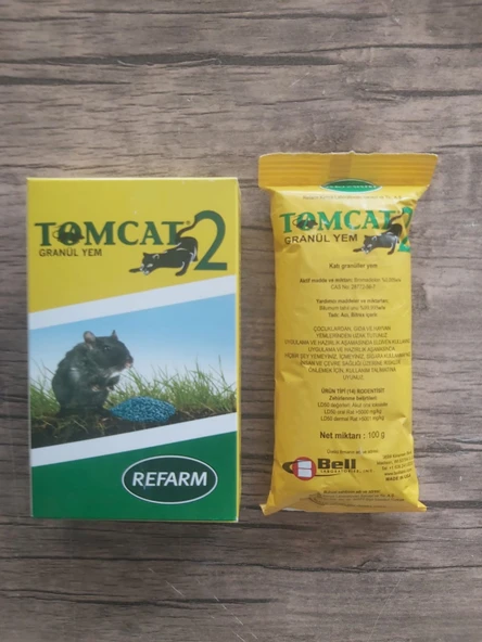 TOMCAT2 100gr Granüll Pellet Fare Sıçan Yemi Zehiri İlacı