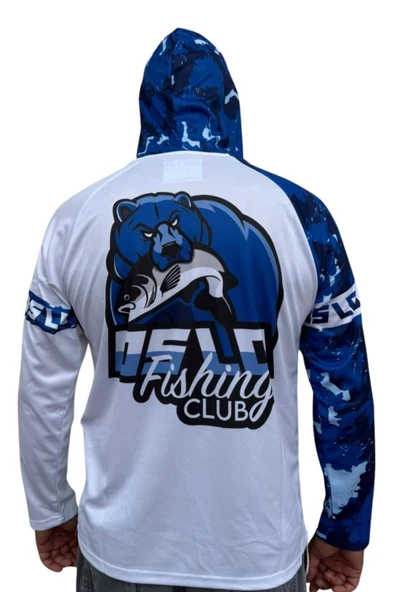 Oslo Performans Balıkçı T-Shirt Kapüşonlu Blue Bear - Resim 3