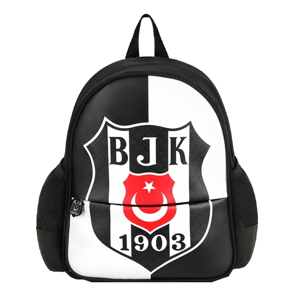 Beşiktaş 2 Bölmeli 1903 Logo Baskılı Suni Deri Anaokulu Okul Sırt Çantası (25361) ürün görseli