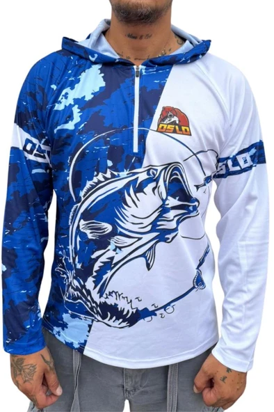 Oslo Performans Balıkçı T-Shirt Kapüşonlu Blue Bear ürün görseli