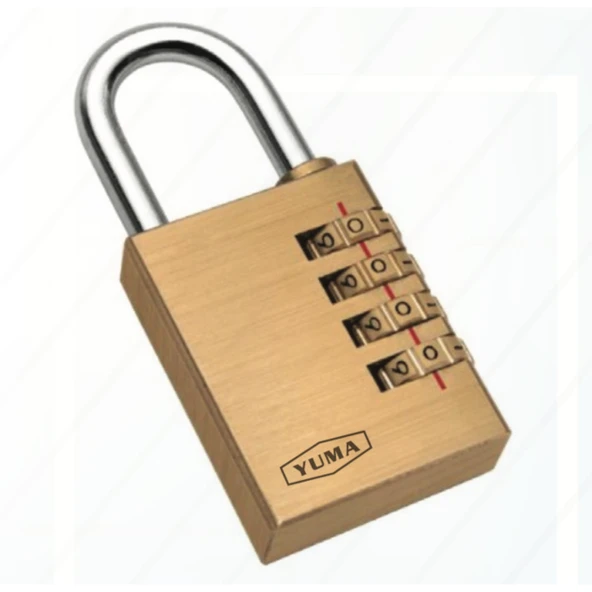 Yuma Pirinç Şifreli Asma Kilit - 4 Basamaklı 50mm