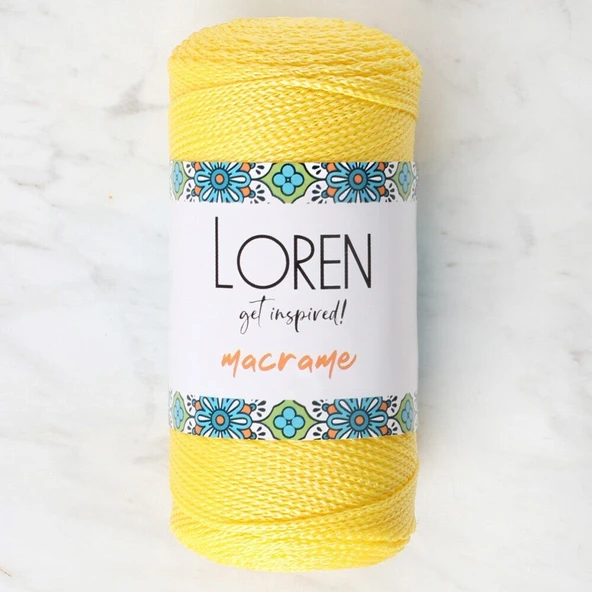 Loren Macrame Sarı El Örgü İpi - RM 055 - 34330 ürün görseli