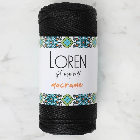 Loren Macrame Siyah El Örgü İpi - RM 001 - 34323 ürün görseli