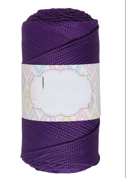 Makrome İpi 3mm Polyester Koyu Mor ürün görseli