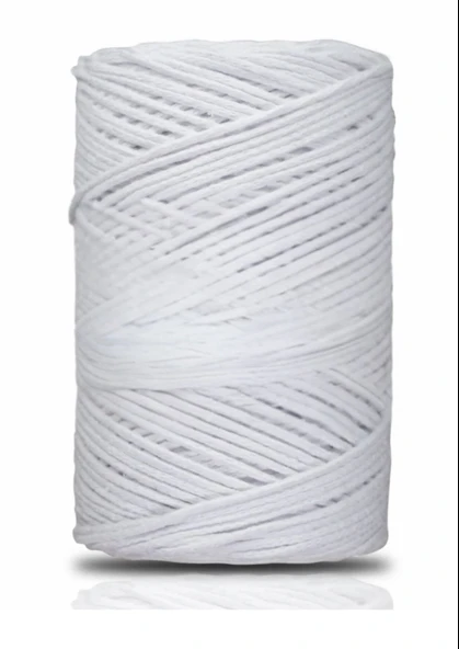 Pamuk Makrome 2 mm Beyaz ürün görseli