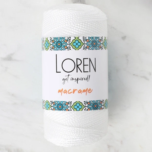 Loren Macrame Beyaz El Örgü İpi - RM 002 - 34324 ürün görseli