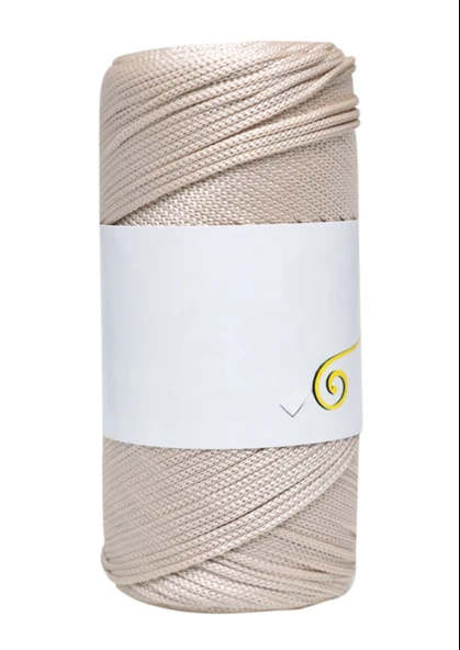 Makrome İpi 3mm Polyester  Bej ürün görseli