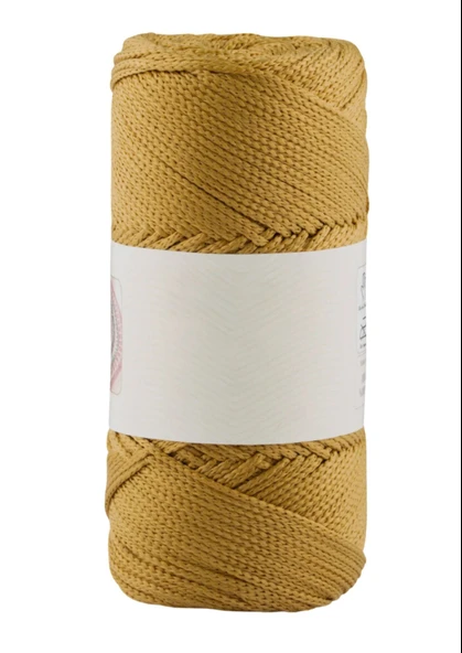 Makrome İpi 3mm Polyester Hardal ürün görseli