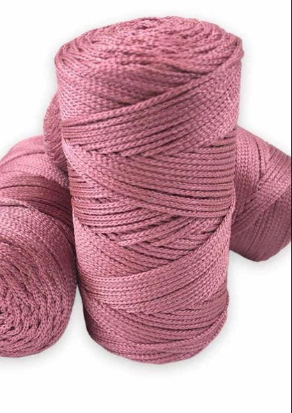 Makrome İpi 3mm Polyester Gül Kurusu ürün görseli