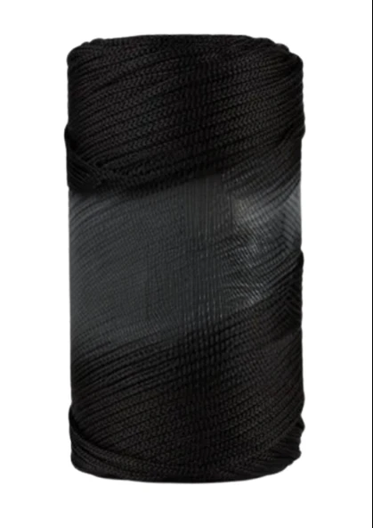 Makrome İpi 3mm Polyester Siyah ürün görseli
