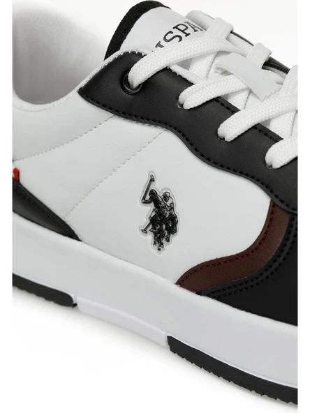 U.S.POLO ASSN ANDREI 5PR BEYAZ BORDO CASUAL ANATOMİK SPOR AYAKKABISI - Resim 9