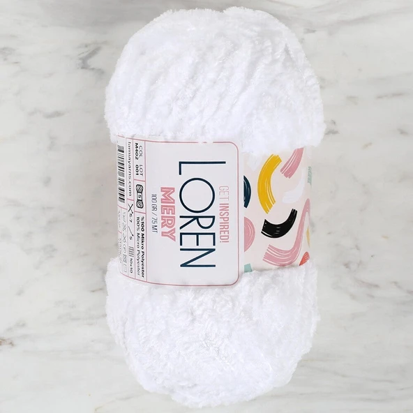 Loren Mery Beyaz El Örgü İpi - M402 - 34310 ürün görseli