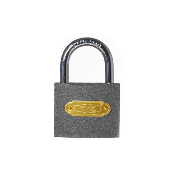 YMK Eko Gri Döküm Kısa Kancalı Asma Kilit 25mm ürün görseli