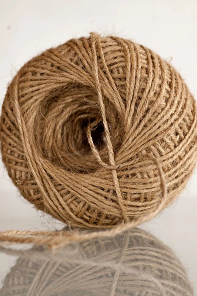 Jut İpi 100 gr Doğal İp, Çuval İp, Hasır İp, Hasır Renk 2 Adet - Resim 2