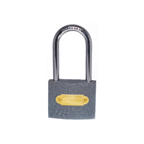 YMK Eko Gri Döküm Uzun Kancalı Asma Kilit 25mm