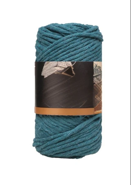 Pamuk Makrome 4 mm İp Petrol ürün görseli