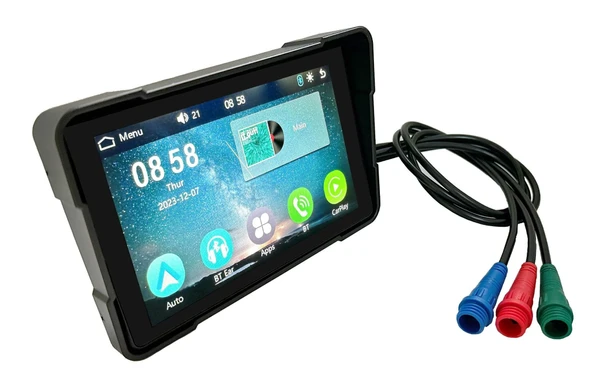 Twogo GO-IX 5" Dokunmatik Waterproof BT Android Auto Carplay Çiftli Motorsiklet DVR Araç Kamerası ürün görseli