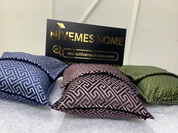 NİVEMESHOME MONET ZİGZAG KIRLENT KILIFI MÜRDÜM 45 X 45 ürün görseli