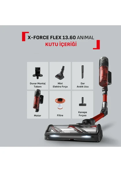 Tefal X-Force Flex 13.60 Animal TY9A73 Şarjlı Dikey Süpürge - Resim 9