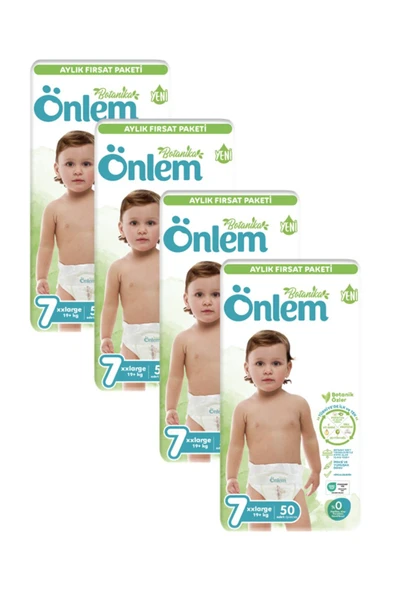 Önlem Botanika 7 Numara Bebek Bezi xxLarge 19+ Kg 50 li X 4 Adet ürün görseli 1