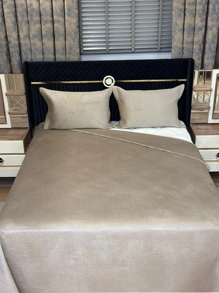 NİVEMESHOME YATAK ÖTÜSÜ ÇİFT KİŞİLİK 240X260 BEJ TOSKANA