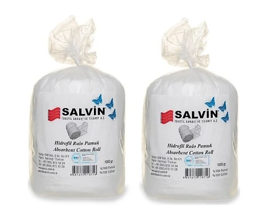 Salvin Hidrofil Rulo Pamuk 1 Kg 1000 Gr 2 Adet ürün görseli
