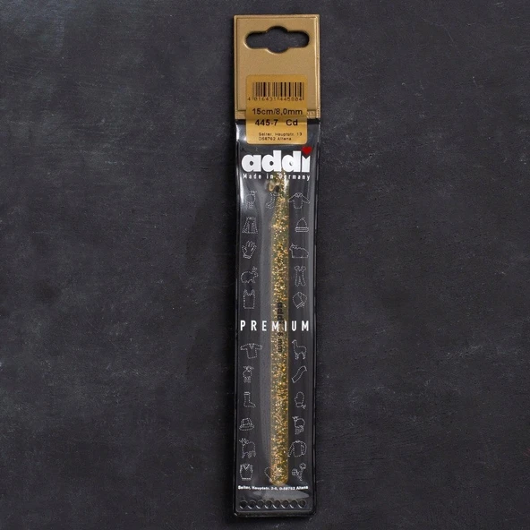 Addi Champagner 8mm 15cm Plastik Simli Yün Tığ - 4 ürün görseli