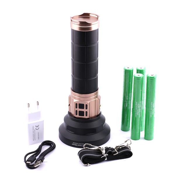 El Feneri 6000 Lümen Uzun Menzil 100W Şarjlı Powerbank Ledli Işık Kafa Lambası Su Geçirmez Kamp - Resim 2