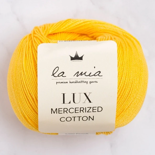 La Mia Lux Mercerized Cotton Koyu Sarısı El Örgü İpi - 181 - 33754 ürün görseli