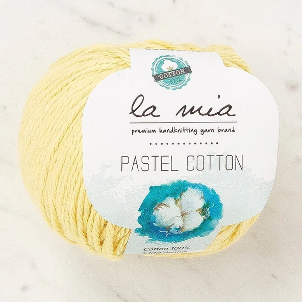 La Mia Pastel Cotton Sarı El Örgü İpi - L183 - 33959 ürün görseli