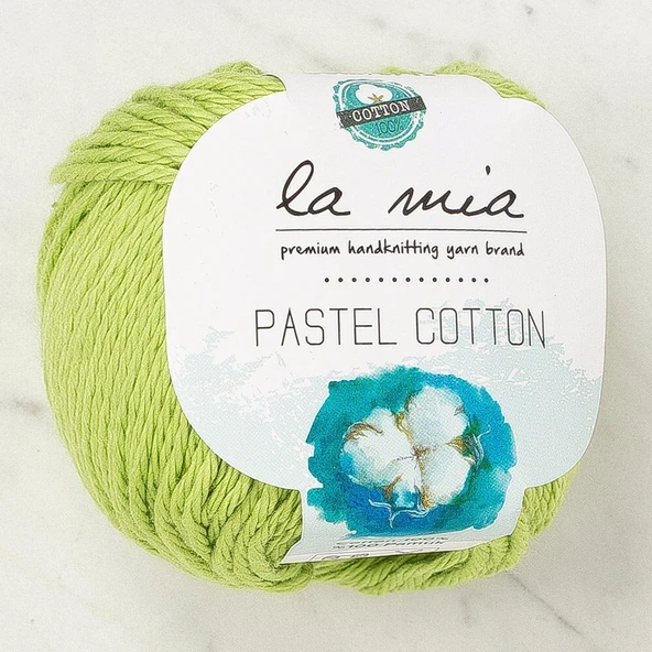 La Mia Pastel Cotton Fıstık Yeşili El Örgü İpi - L186 - 33960 ürün görseli