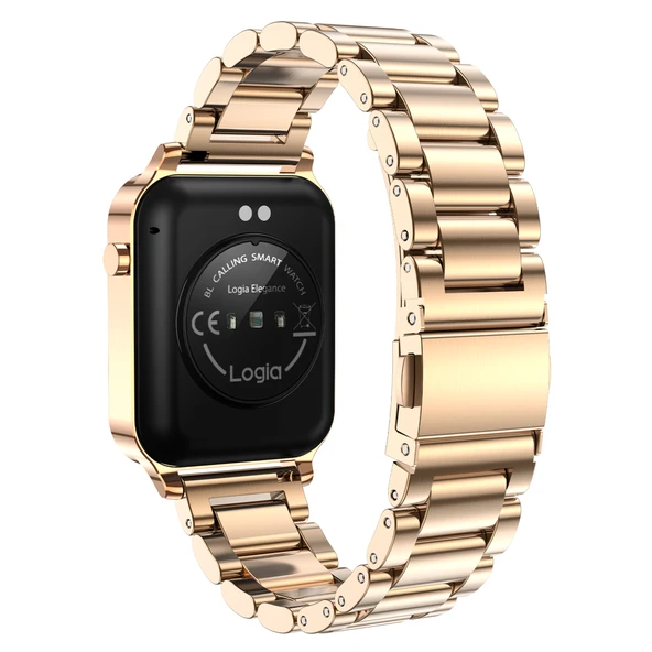 Elegance Akıllı Saat Alüminyum Kasa Metal Kordon Rosegold - 4