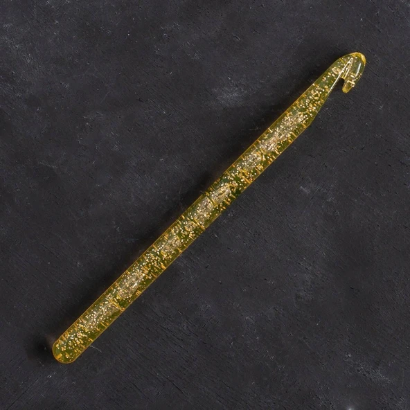 Addi Champagner 9mm 15cm Plastik Simli Yün Tığ - 4 - Resim 2