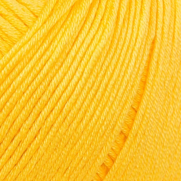 La Mia Mercerized Cotton Hardal Sarısı El Örgü İpi - 181 - 33583 - Resim 2
