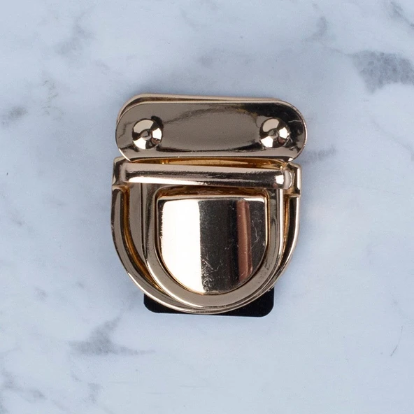 Loren Metal Çanta Kilidi Büyük Sarı - Resim 2