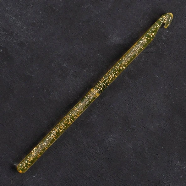 Addi Champagner 7mm 15cm Plastik Simli Yün Tığ - 4 - Resim 2