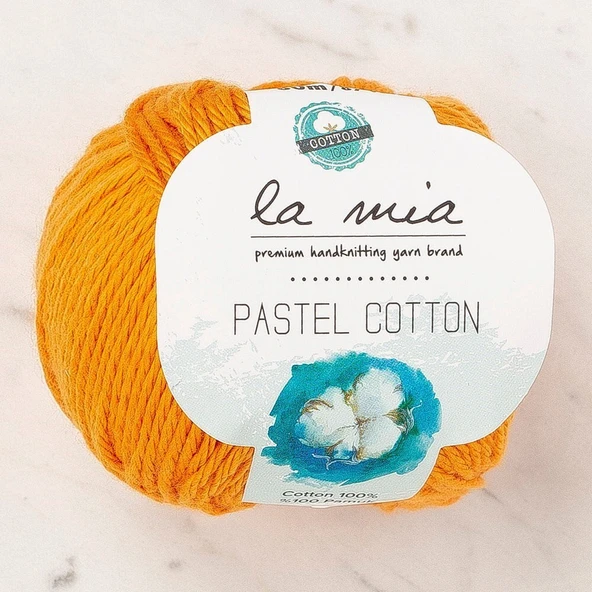 La Mia Pastel Cotton Turuncu El Örgü İpi - L179 - 33949 ürün görseli
