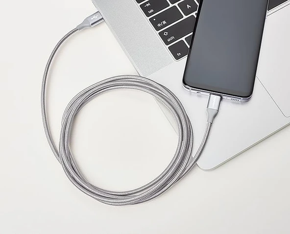 Amazonbasics Çift Örgülü Naylon Usb Type-c - Type-c 2.0 Kablosu - 2