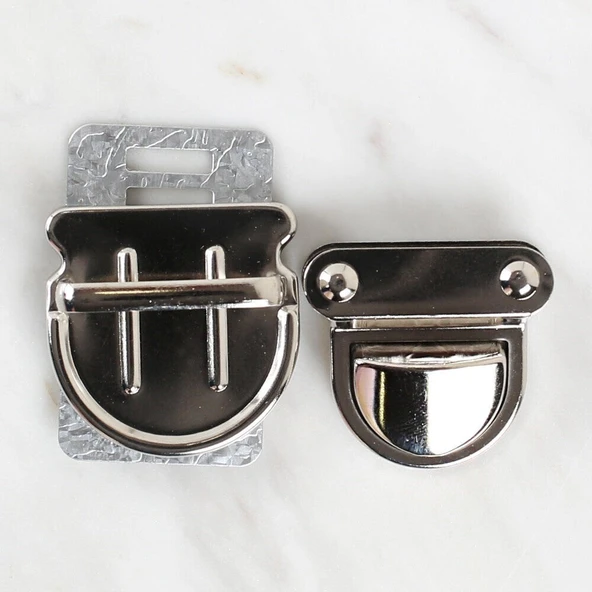 Loren Metal Çanta Kilidi Gümüş ürün görseli