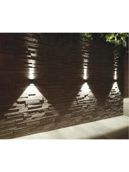 Ct 7063 Malta Ledli Duvar Armatür 2x3 W Siyah Kasa Günışığı 3200k - 3