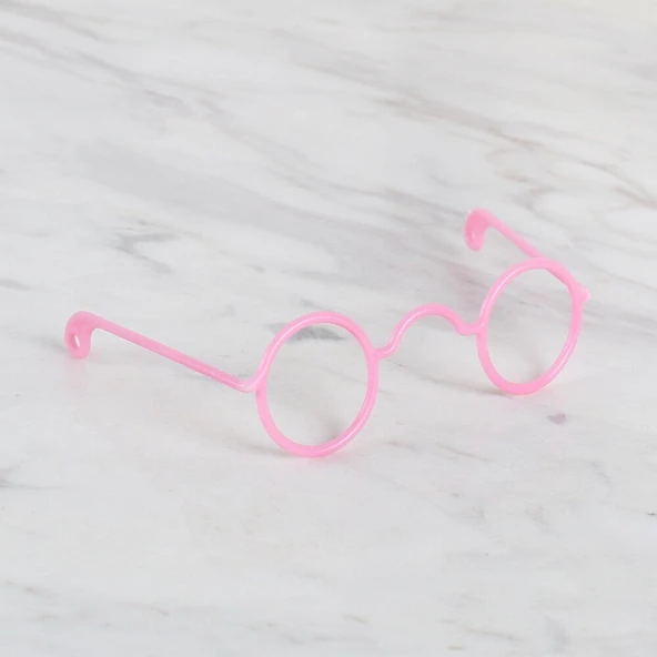 Loren Plastik Amigurumi Gözlük Pembe ürün görseli