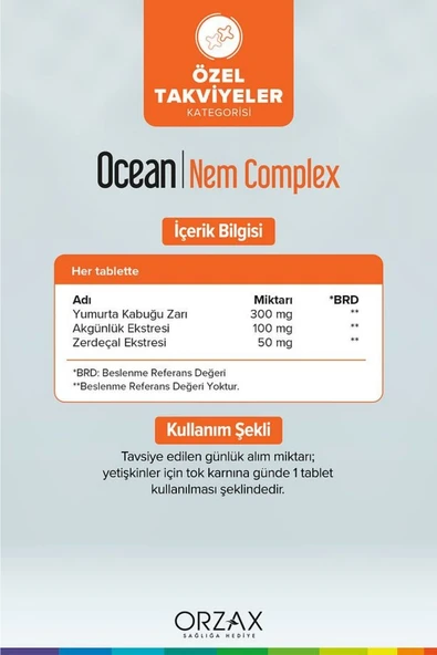 Ocean Nem Kompleks 30 Tablet - Resim 2