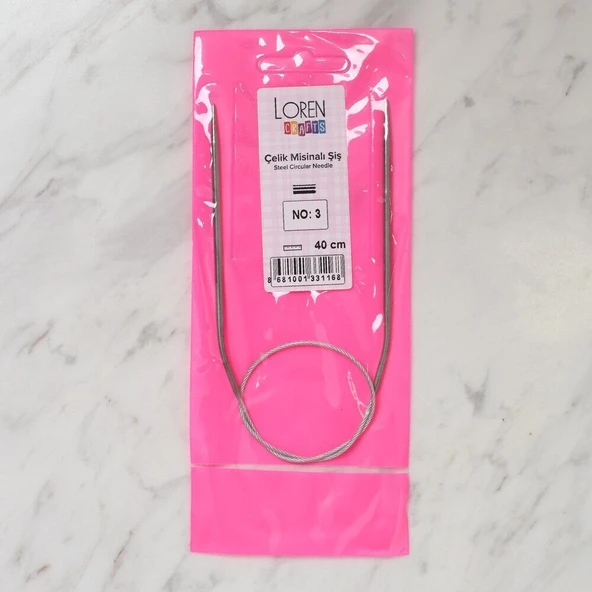 LOREN CRAFTS 3 MM  ÇELİK MİSİNALI ŞİŞ 40 CM - Resim 4