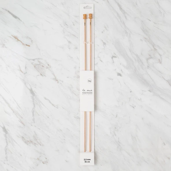 La Mia Whitewood 2.5 mm 36 cm Ahşap Örgü Şişi ürün görseli